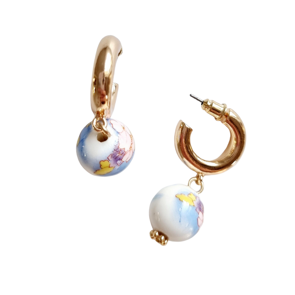 Baublebar pearl online hoop earrings