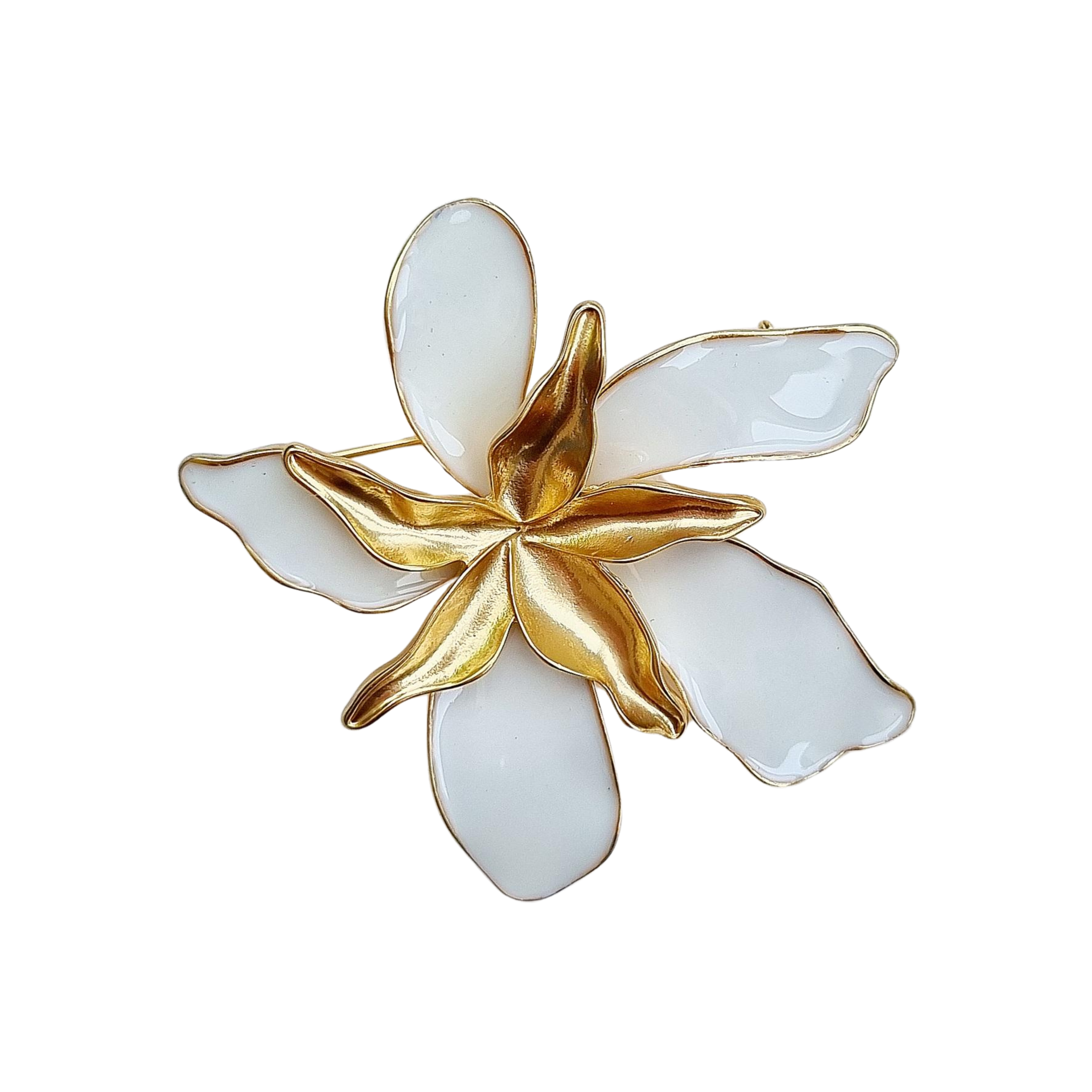 White flower online brooch