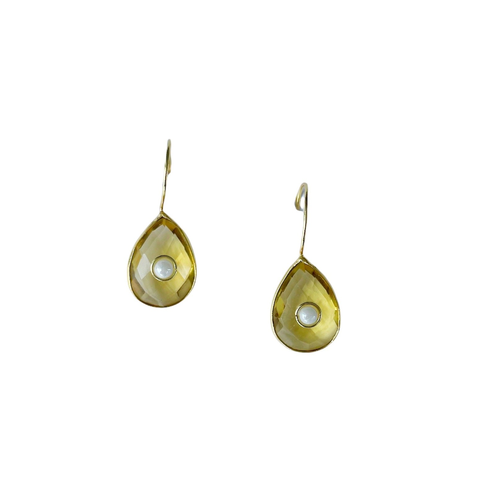 Yellow deals gemstone earrings