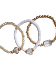 Beaded Bracelet Set 1705147white