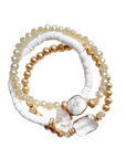 Beaded Bracelet Set 1705147white