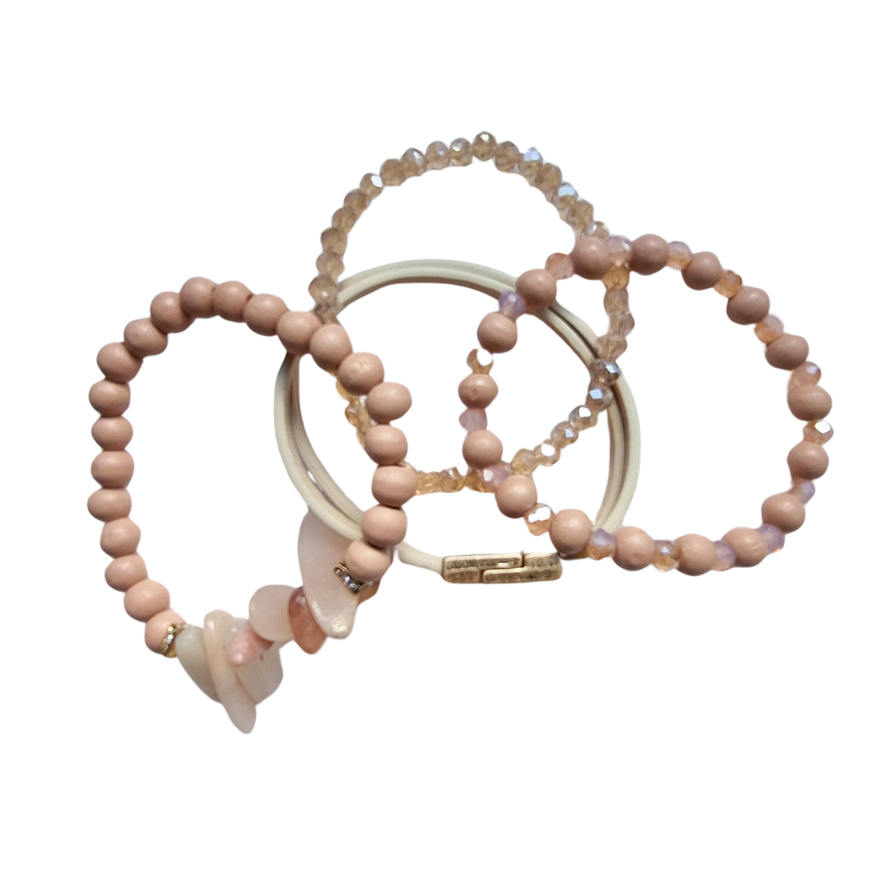 Beaded Bracelet Set 17050410pink