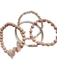 Beaded Bracelet Set 17050410pink