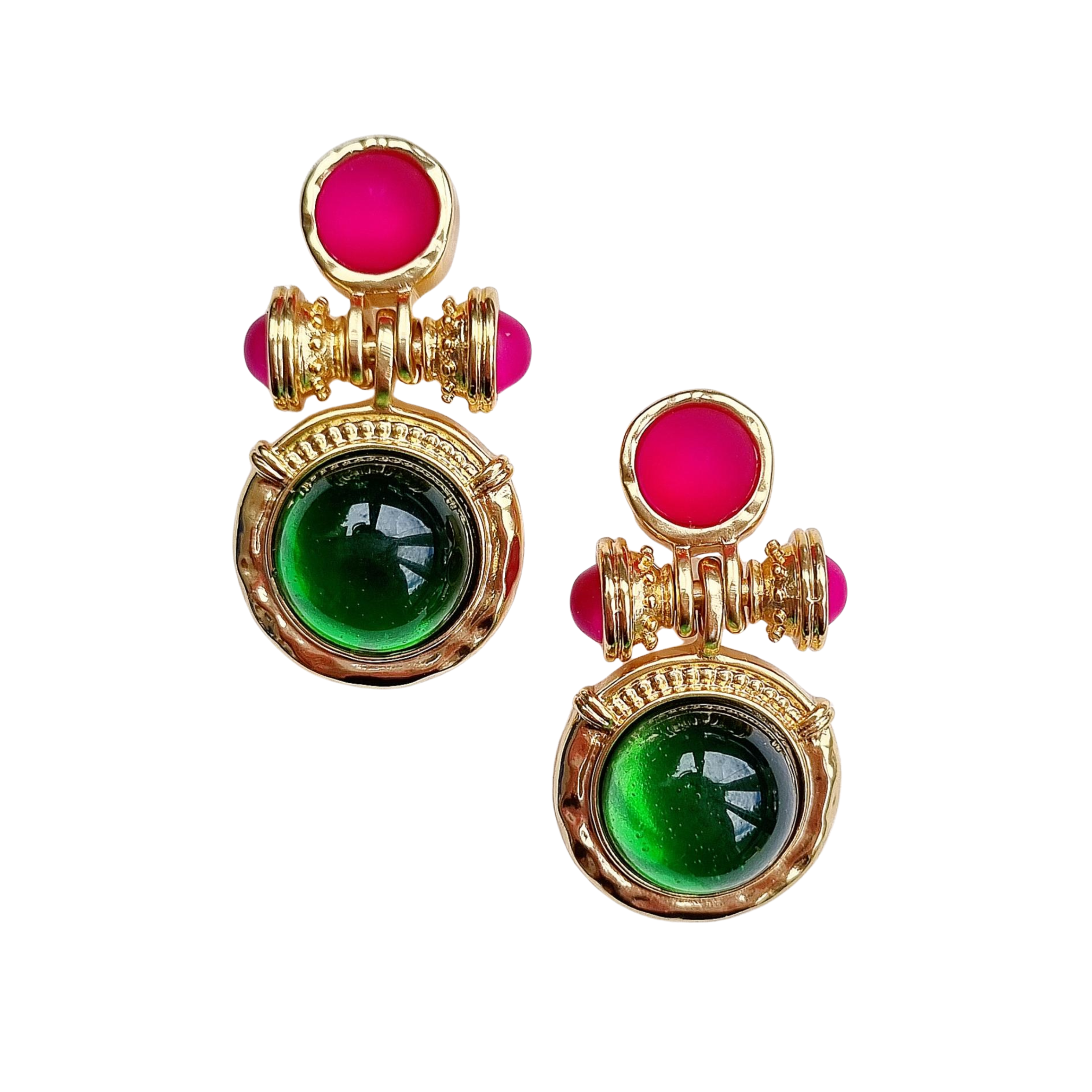 Maeve Earring Pink Green